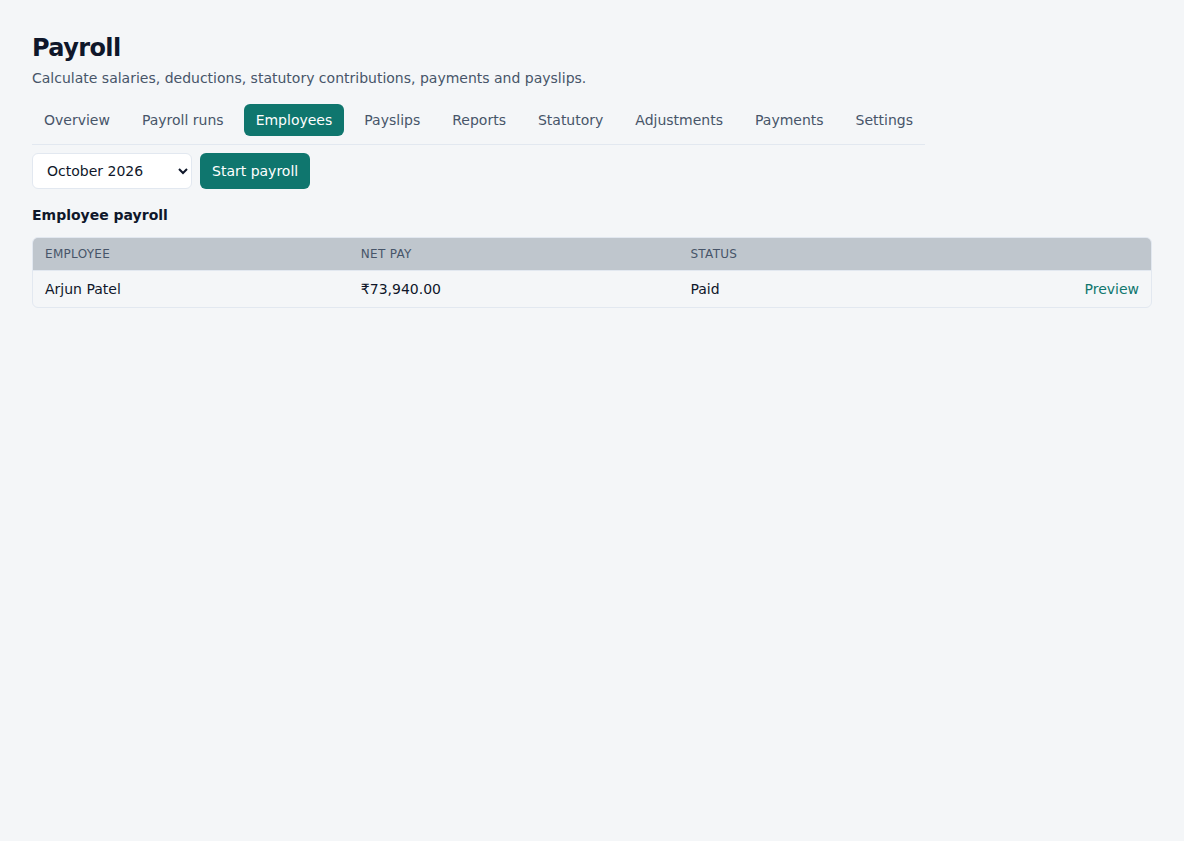 Payroll in Worq